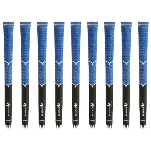 Karma V-Cord Black/Blue Standard - 9 Piece Golf Grip Bundle