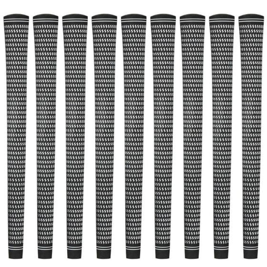 Karma Revolution Black/White Midsize (+1/32") 9 piece Golf Grip Bundle
