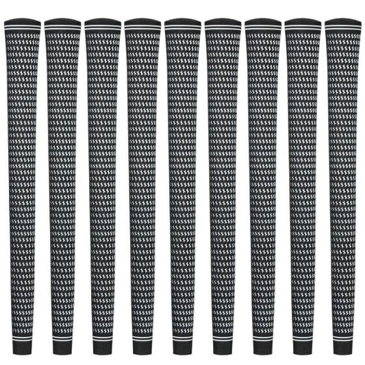 Karma Revolution Black/White Jumbo (+1/16") 9 piece Golf Grip Bundle
