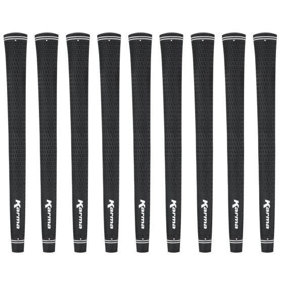 Karma Velour Black Jumbo (+1/16") - 9 Piece Golf Grip Bundle