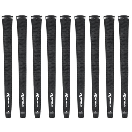 Karma Velour Black Jumbo (+1/16") - 9 Piece Golf Grip Bundle