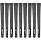 Karma Velour Black/White Jumbo (+1/16") -  9 Piece Golf Grip Bundle