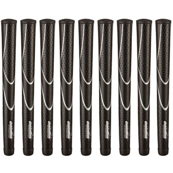 JumboMax Tour Series Medium Black/Grey - 9 Piece Golf Grip Bundle