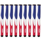 JumboMax Tour Series Medium Red/White/Blue - 9 Piece Golf Grip Bundle