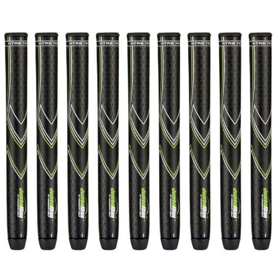 JumboMax STR8 TECH Non-Taper Tour Series Medium (+ 5/16") - 9 piece Golf Grip Bundle