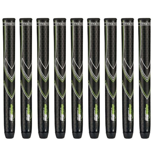 JumboMax STR8 TECH Non-Taper Tour Series Medium (+ 5/16") - 9 piece Golf Grip Bundle