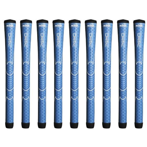 Winn Dri-Tac Junior Blue - 9 Piece Golf Grip Bundle