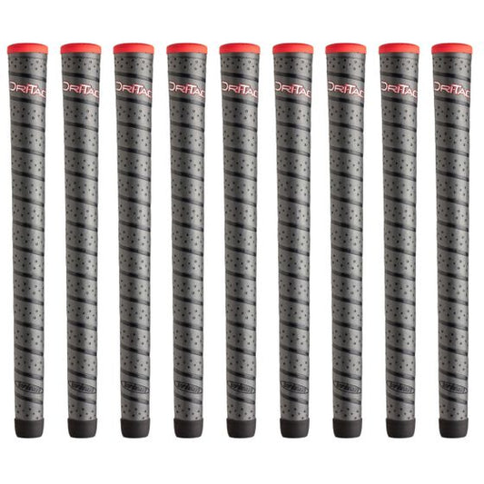 Winn Dri-Tac Wrap Standard Dark Gary - 9 Piece Golf Grip Bundle