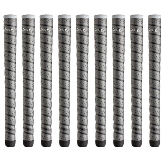 Winn Dri-Tac Wrap Oversize (+1/8") Dark Gray - 9 Piece Golf Grip Bundle
