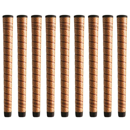 Winn DriTac Wrap Midsize (+1/16") Copper - 9 Piece Golf Grip Bundle