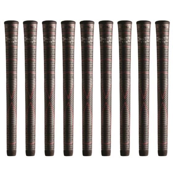 Winn DriTac Lite Standard Dark Gray - 9 Piece Golf Grip Bundle