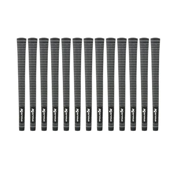 Karma Velour Black/White Standard - 13 Piece Golf Grip Bundle