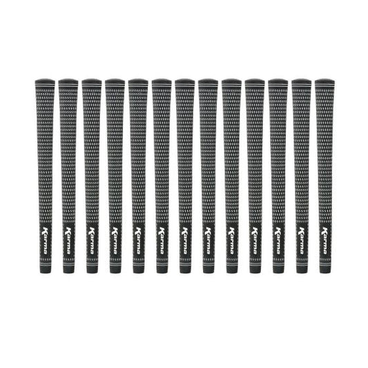 Karma Velour Black/White Standard - 13 Piece Golf Grip Bundle