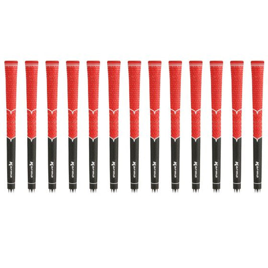 Karma V-Cord Black/Red Standard - 13 Piece Golf Grip Bundle