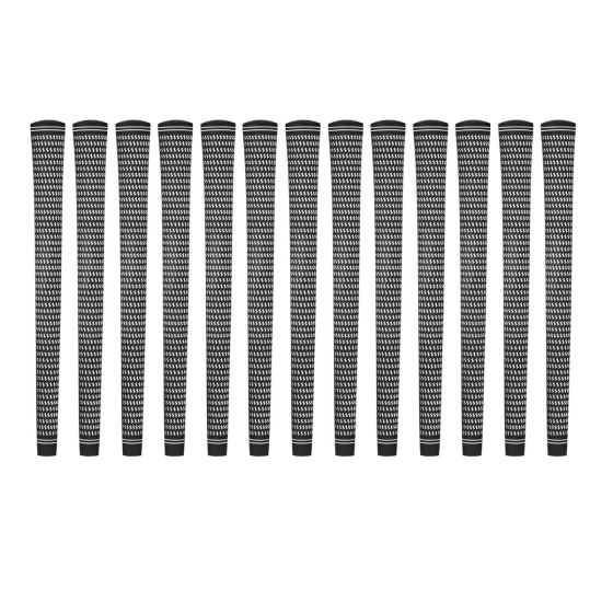 Karma Revolution Black/White Midsize (+1/32") 13 piece Golf Grip Bundle
