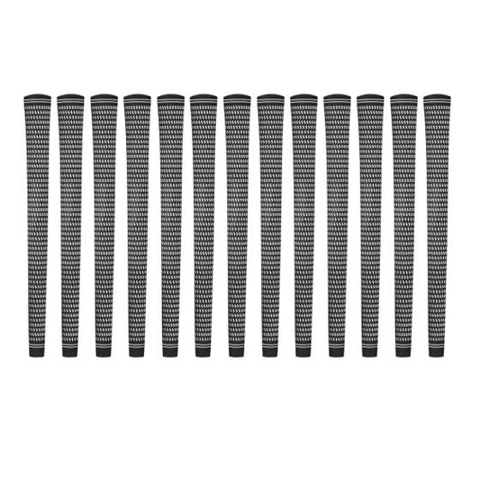 Karma Revolution Black/White Midsize (+1/32") 13 piece Golf Grip Bundle
