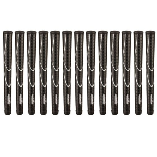 JumboMax Tour Series X-Small Black/Grey - 13 Piece Golf Grip Bundle