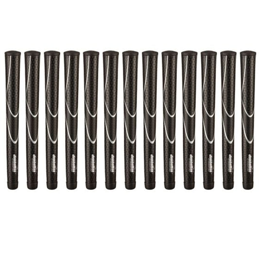 JumboMax Tour Series Medium Black/Grey - 13 Piece Golf Grip Bundle