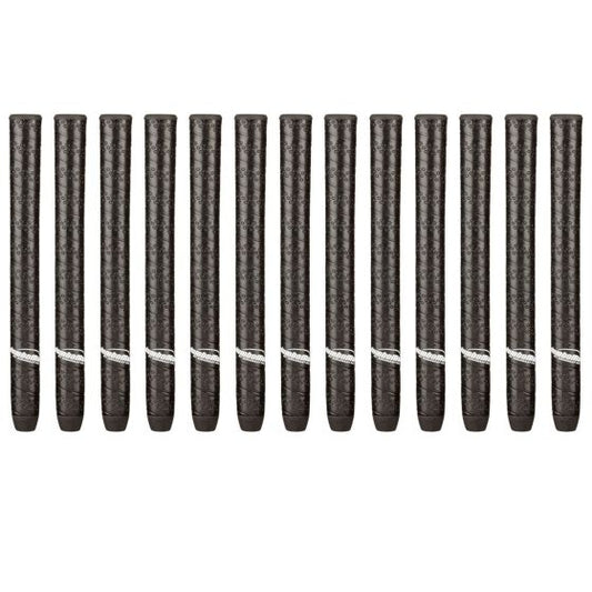 JumboMax STR8 TECH Non-Taper Black Wrap Medium (+ 5/16") - 13 piece Golf Grip Bundle