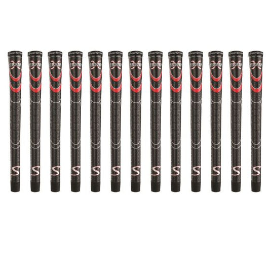 SuperStroke Cross Comfort Black/Red Standard - 13 Piece Golf Grip Bundle