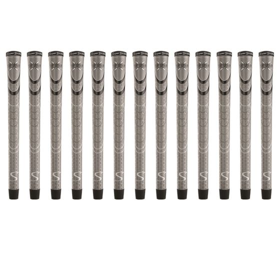SuperStroke Cross Comfort Grey/Black Standard - 13 Piece Golf Grip Bundle