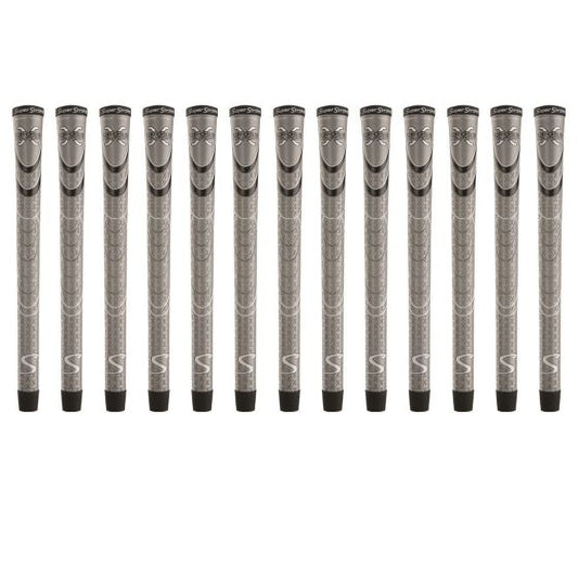 SuperStroke Cross Comfort Grey/Black Standard - 13 Piece Golf Grip Bundle