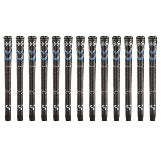 SuperStroke Cross Comfort Black/Blue Standard - 13 Piece Golf Grip Bundle