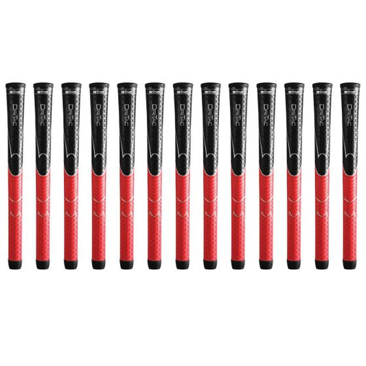 Winn Dri-Tac Standard Black/Red - 13 Piece Golf Grip Bundle