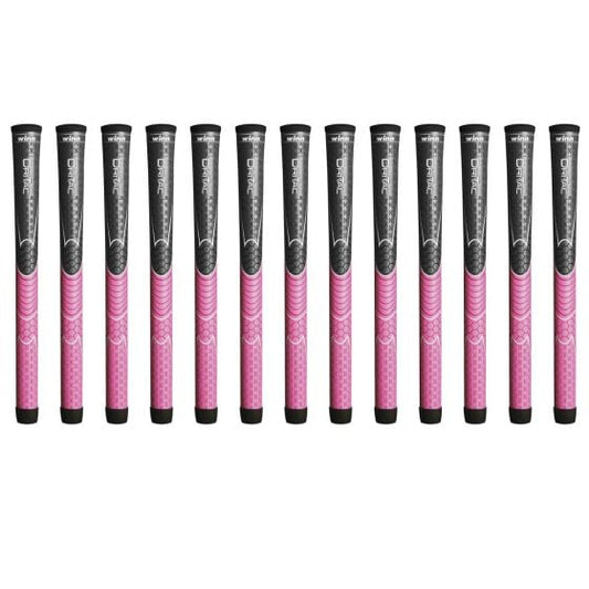 Winn Dri-Tac Undersize Gray/Pink - 13 Piece Golf Grip Bundle