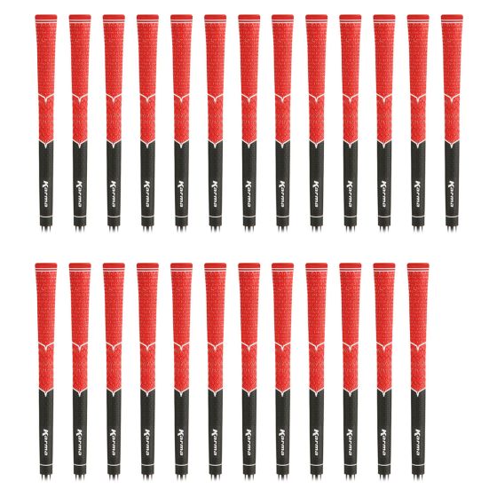 Karma V-Cord Black/Red Standard - 25 Piece Golf Grip Bundle