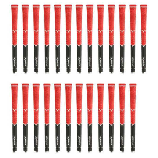 Karma V-Cord Black/Red Standard - 25 Piece Golf Grip Bundle