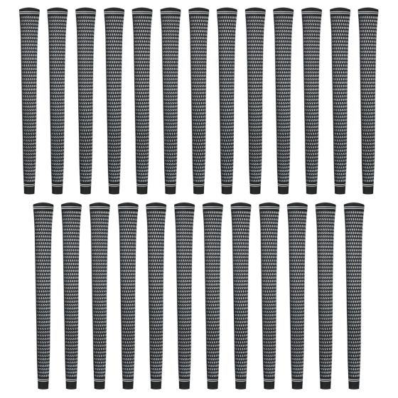 Karma Revolution Black/White Jumbo (+1/16") 25 piece Golf Grip Bundle
