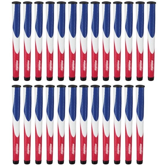 JumboMax Tour Series Medium Red/White/Blue - 25 Piece Golf Grip Bundle