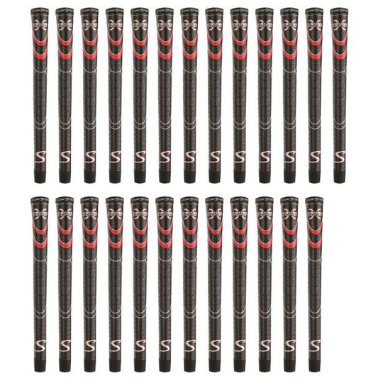 SuperStroke Cross Comfort Black/Red Standard - 25 Piece Golf Grip Bundle