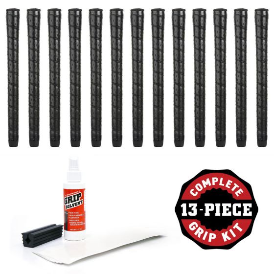 Karma Synthetic Wrap Midsize (+1/32") - 13 piece Golf Grip Kit (with tape and solvent and vise clamp)