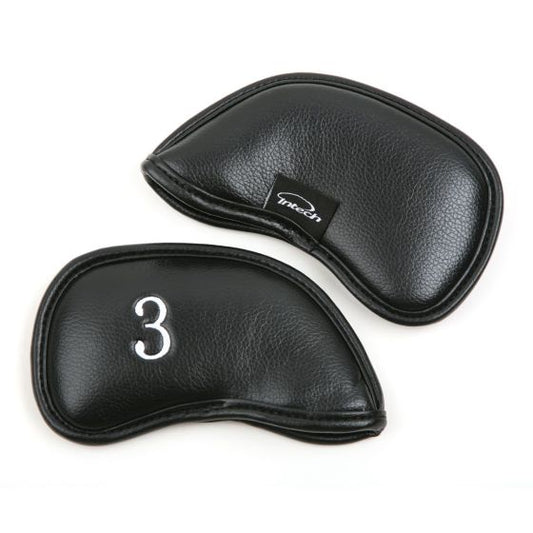 Intech 12-Piece Thick Synthetic Leather Golf Iron Headcover Set with Magnetic Closure