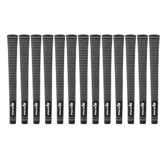 Karma Velour Black/White Jumbo (+1/16") - 13 Piece Golf Grip Bundle