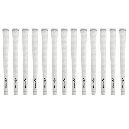 Karma Velour White Midsize (+1/32") - 13 Piece Golf Grip Bundle