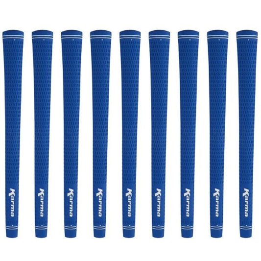 Karma Velour Blue Jumbo (+1/16") - 9 Piece Golf Grip Bundle