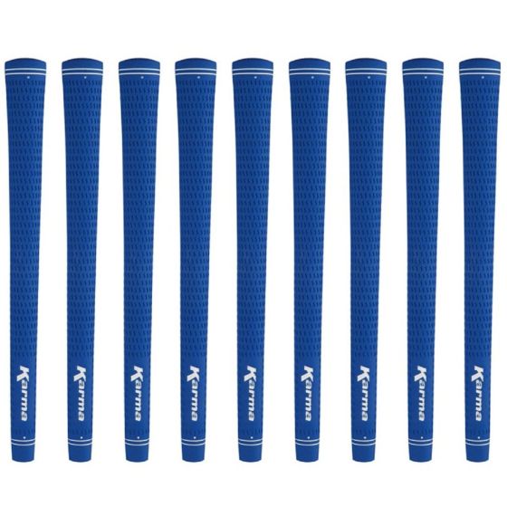 Karma Velour Blue Standard - 9 Piece Golf Grip Bundle