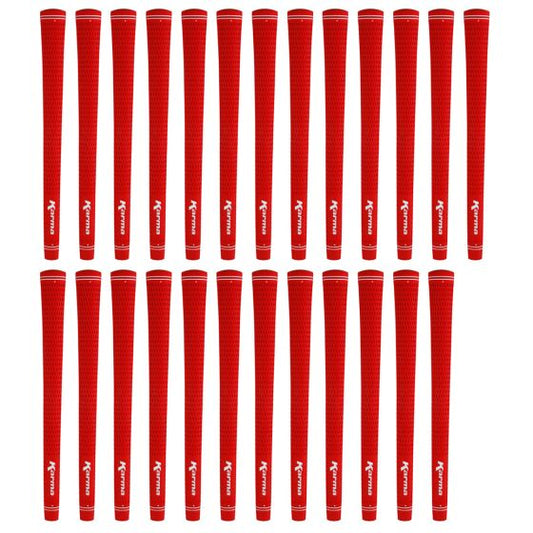 Karma Velour Red Jumbo (+1/16") - 25 Piece Golf Grip Bundle