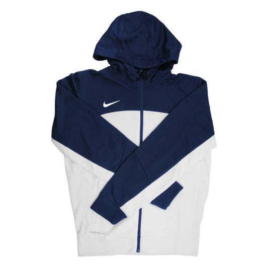 Nike Therma-FIT Men's White/Navy Full Zip Training Hoodie
