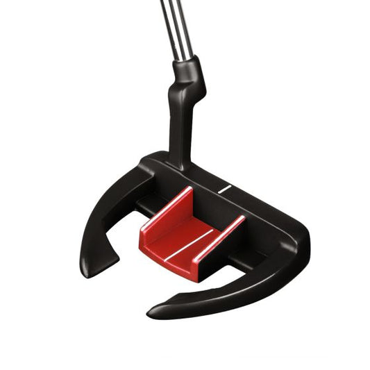 top angle view of the Orlimar F3 Black/Red Putter
