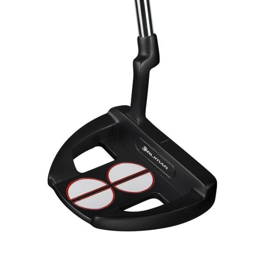 top angled view of Orlimar F75 Black/Red putter