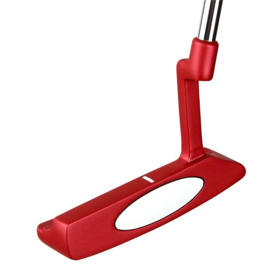 angled top and face view of the Orlimar Golf Tangent T2 Red Blade Putter