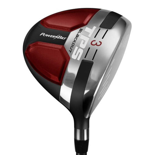 angled sole view of the Powerbilt TPS Blackout Fairway Wood