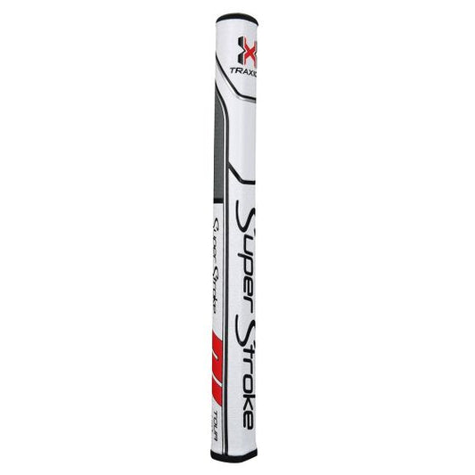 SuperStroke Traxion Tour 1.0 Putter Grip - White/Red/Grey
