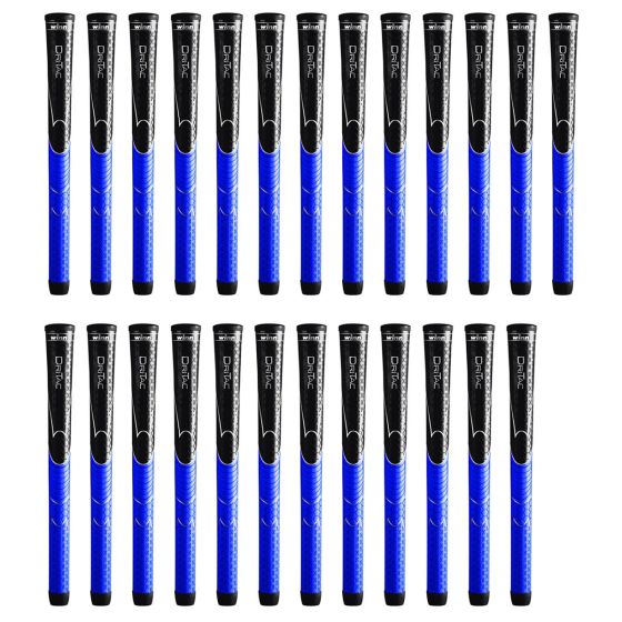 Winn Dri-Tac Midsize (+1/16") Black/Blue - 25 Piece Golf Grip Bundle