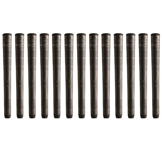 Winn DriTac Lite Oversize (+1/8") Dark Gray - 13 Piece Golf Grip Bundle